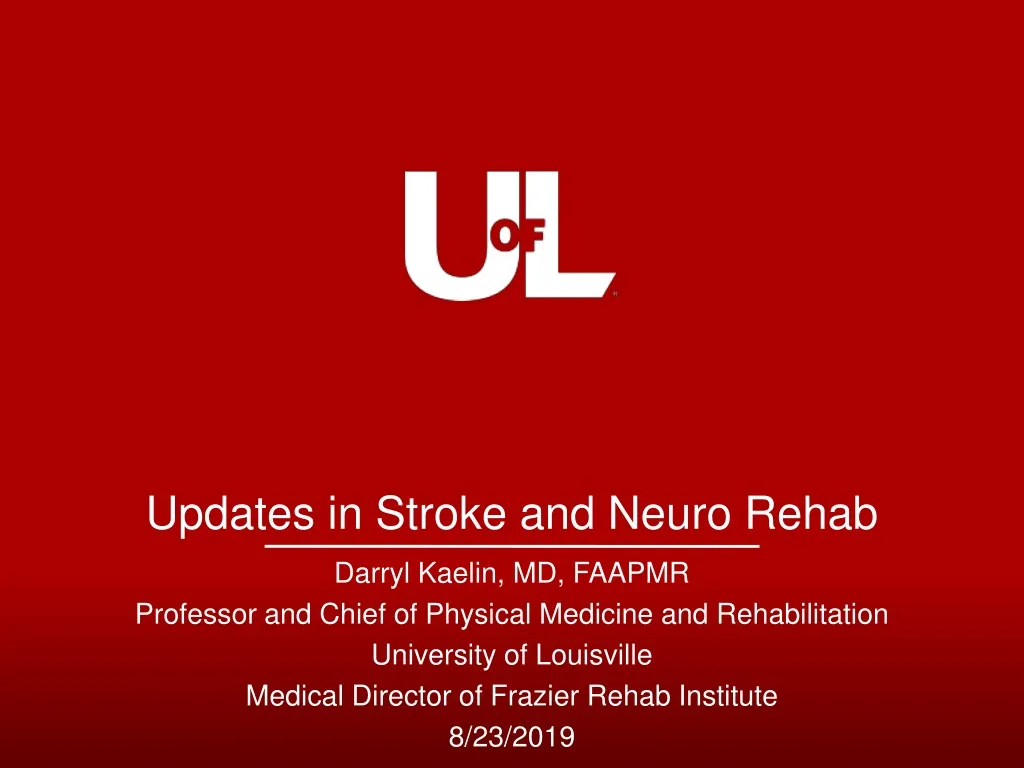 updates in stroke and neuro rehab