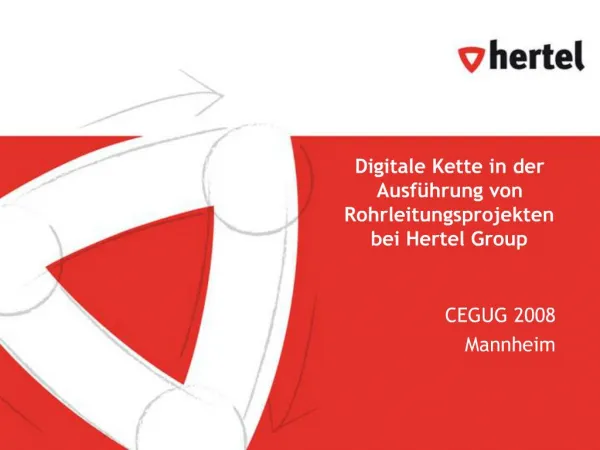 Digitale Kette in der Ausf hrung von Rohrleitungsprojekten bei Hertel Group