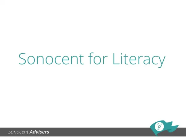 Sonocent for Literacy