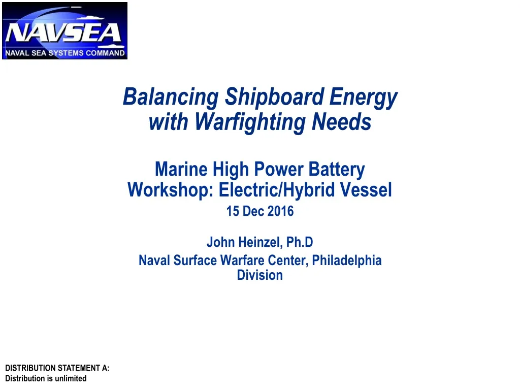 balancing shipboard energy with warfighting needs