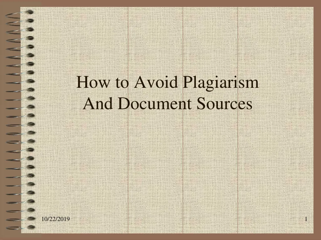 how to avoid plagiarism and document sources
