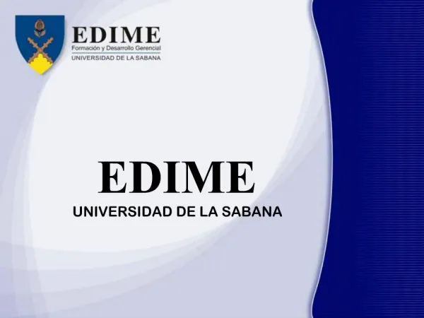 EDIME UNIVERSIDAD DE LA SABANA