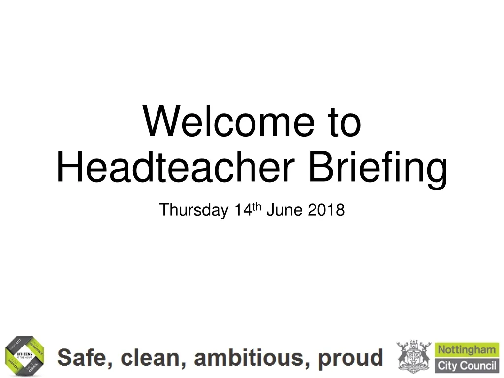 welcome to headteacher briefing