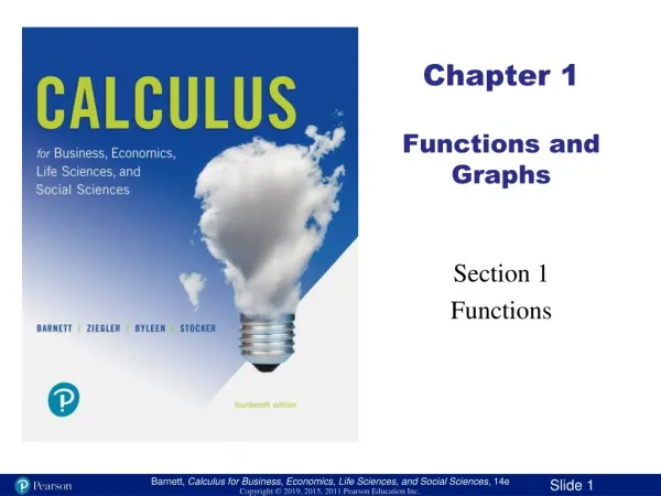 Chapter 1 Functions and Graphs
