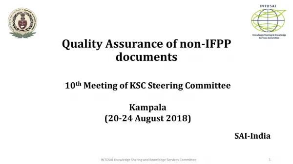 Quality Assurance of non-IFPP documents