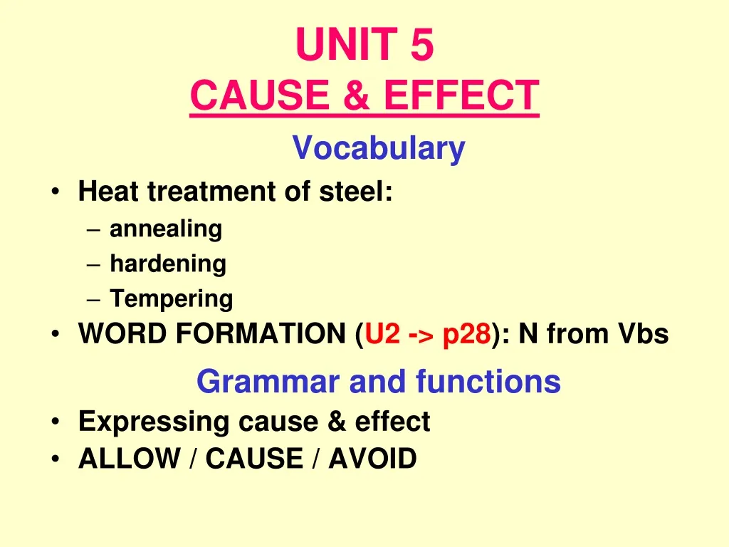unit 5 cause effect