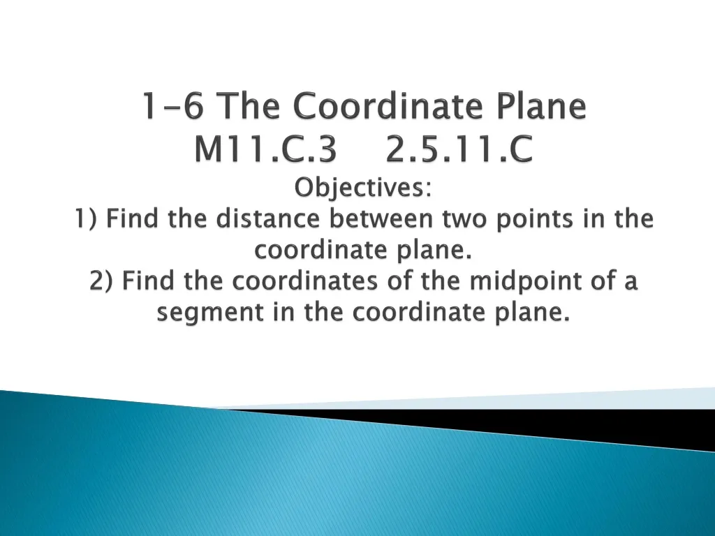 1 6 the coordinate plane