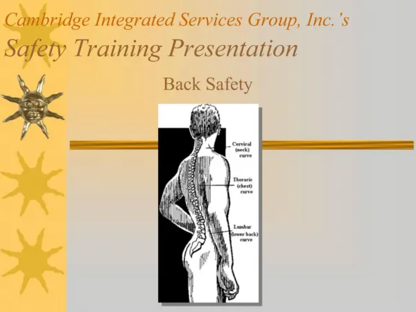 Cambridge Integrated Services Group, Inc. s Safety Training Presentation