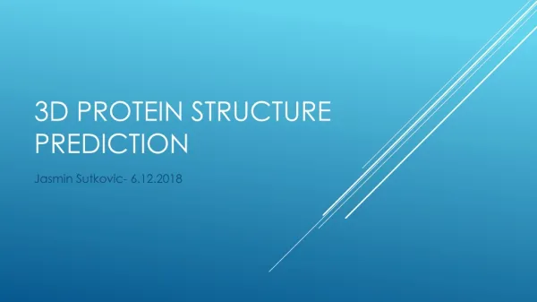 3D protein structure prediction