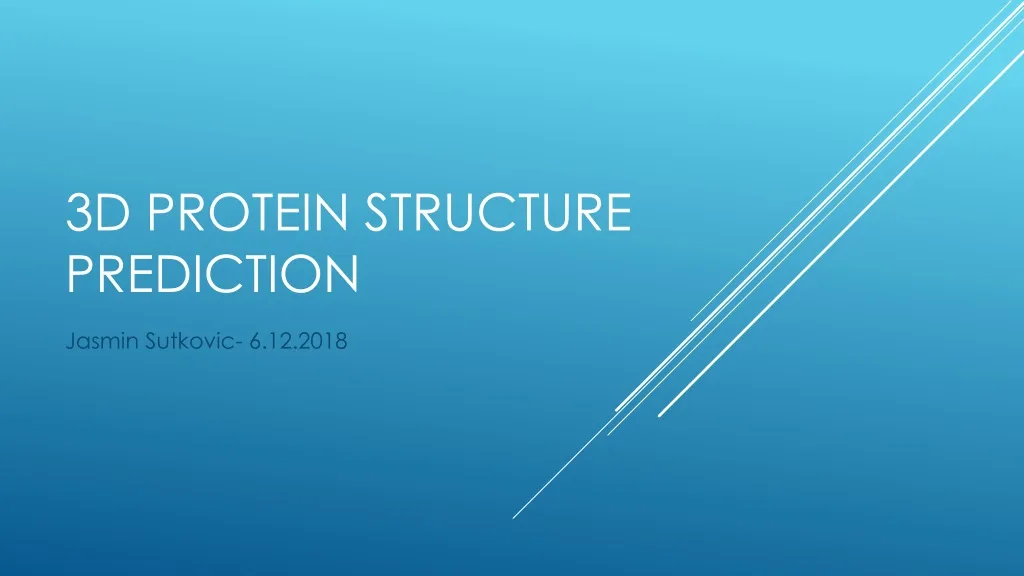3d protein structure prediction