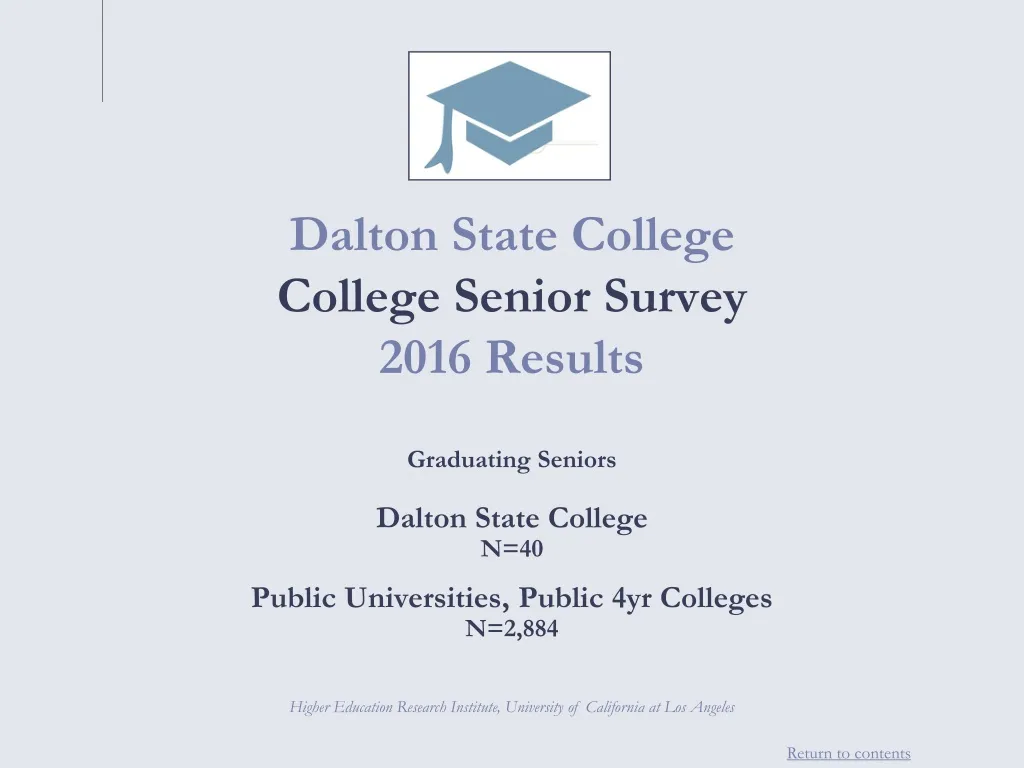 dalton state college college senior survey 2016 results