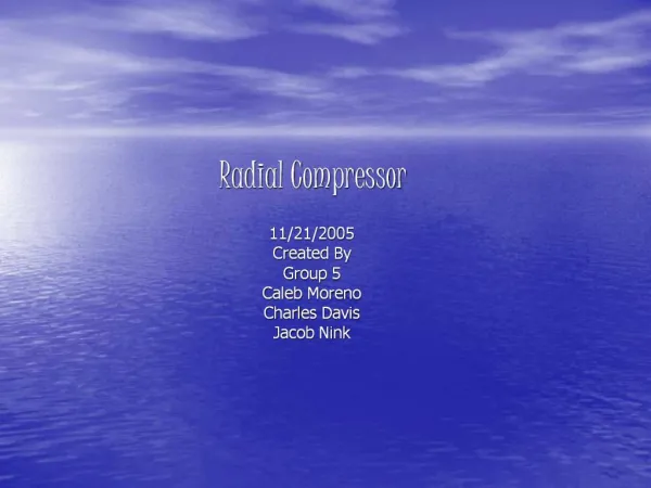 Radial Compressor