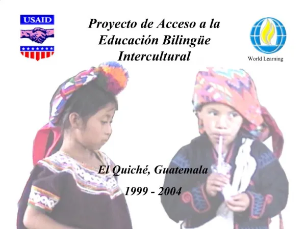 Proyecto de Acceso a la Educaci n Biling e Intercultural