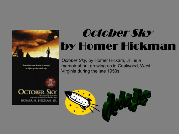 October Sky by Homer Hickman