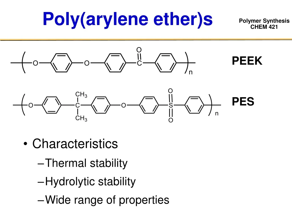 poly arylene ether s