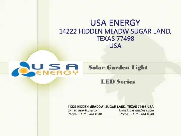 USA ENERGY 14222 HIDDEN MEADW SUGAR LAND, TEXAS 77498 USA