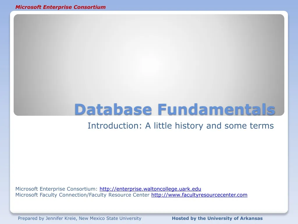 database fundamentals