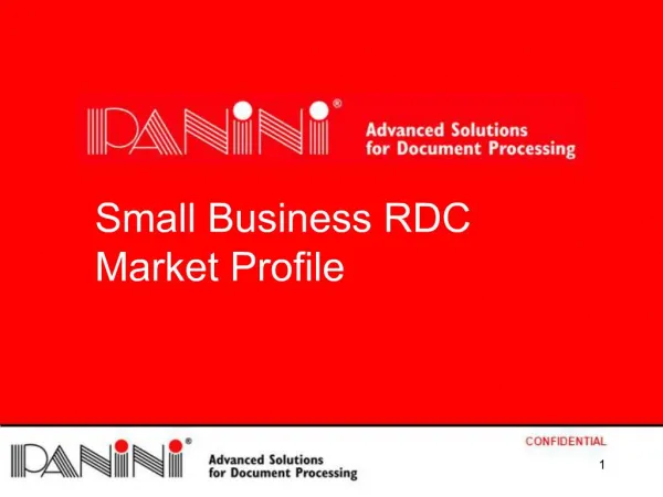 Small Business RDC Market Profile