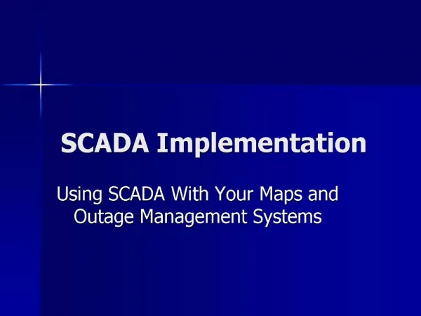 SCADA Implementation