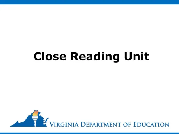 Close Reading Unit