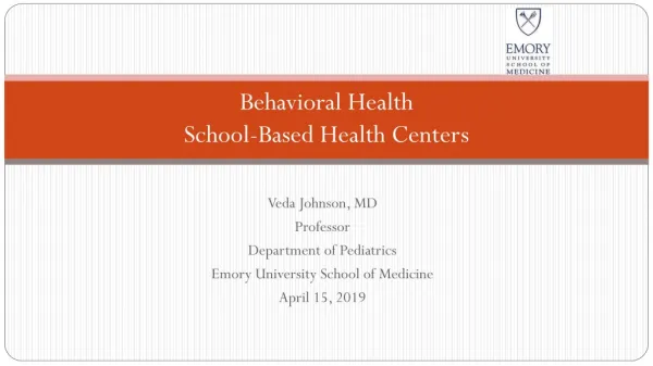 Behavioral Health School-Based Health Centers