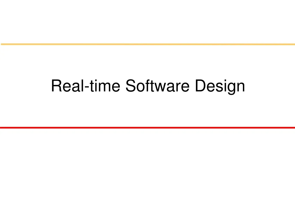 real time software design