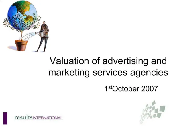 Valuation of advertising and marketing services agencies
