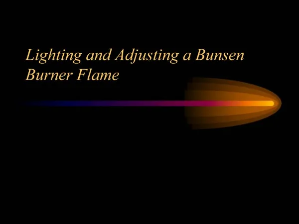Lighting and Adjusting a Bunsen Burner Flame
