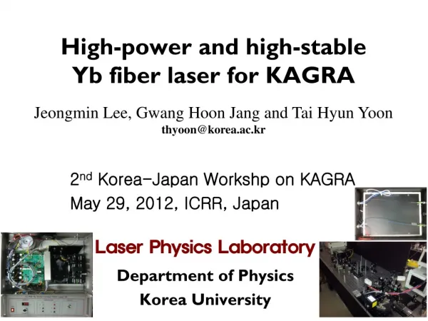 High-power and high-stable Yb fiber laser for KAGRA