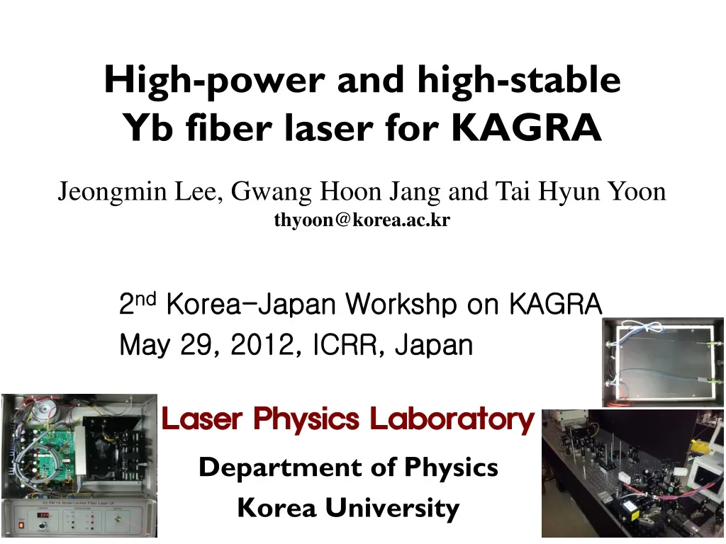 high power and high stable yb fiber laser for kagra
