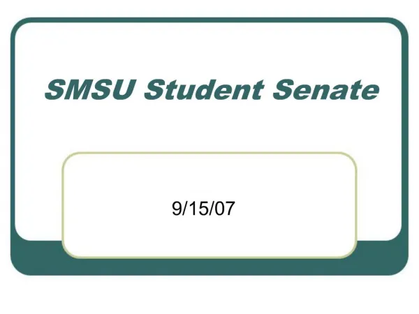 SMSU Student Senate