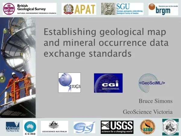 Establishing geological map and mineral occurrence data exchange standards