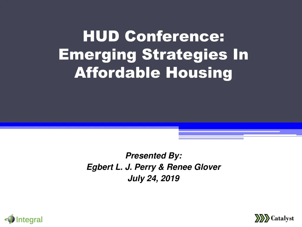 hud conference emerging strategies in affordable housing