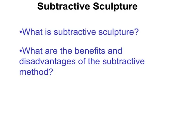 Subtractive Sculpture