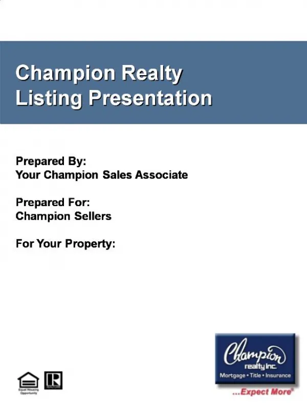 Champion Realty Listing Presentation