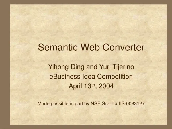 Semantic Web Converter