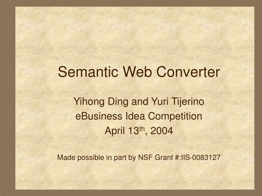 semantic web converter