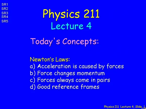 Physics 211 Lecture 4, Slide 1