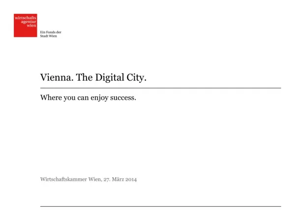 Vienna. The Digital City.