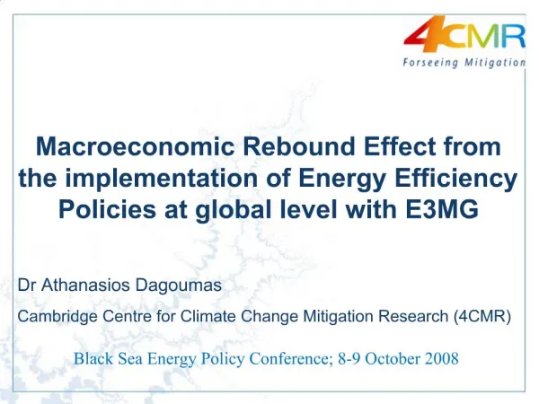 Macroeconomic Rebound Effect from the implementation of Energy Efficiency Policies at global level with E3MG
