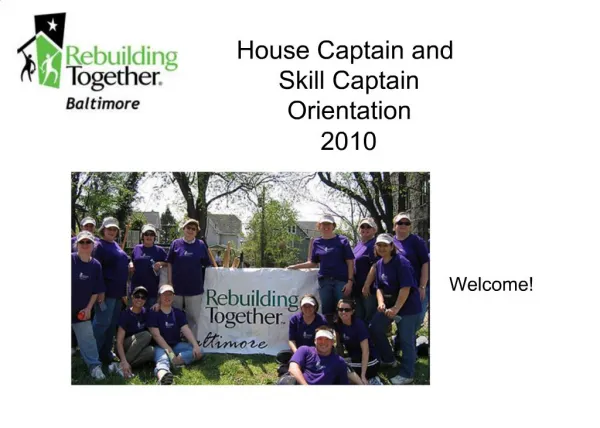 House Captain and Skill Captain Orientation 2010