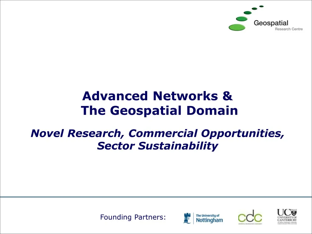 advanced networks the geospatial domain novel