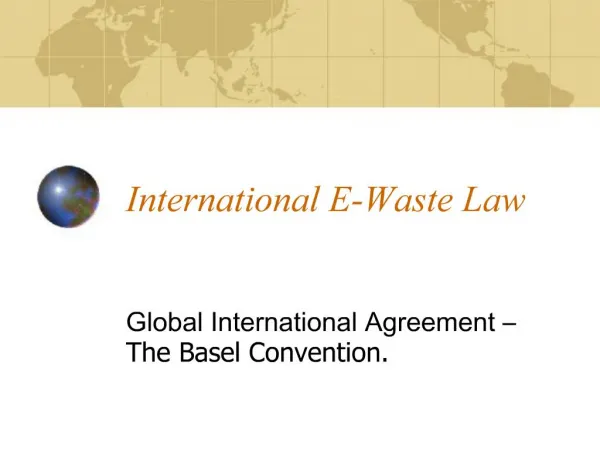 International E-Waste Law