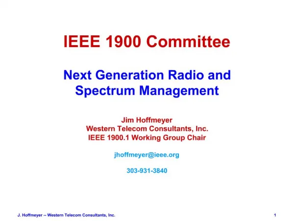 IEEE 1900 Committee