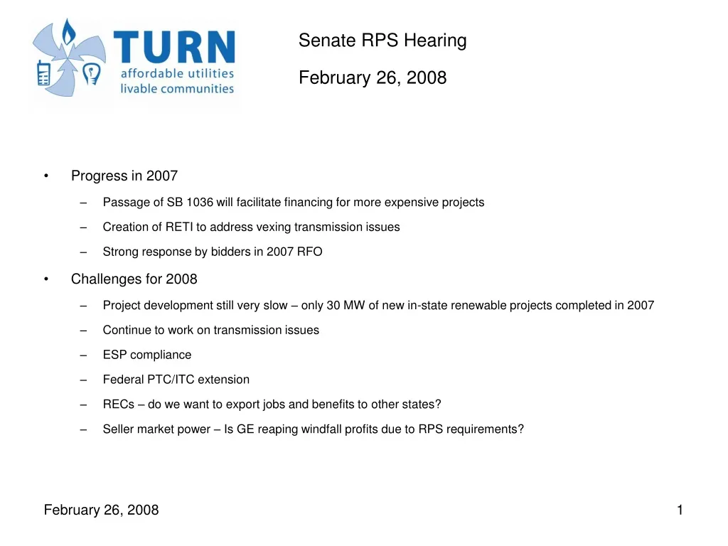 senate rps hearing february 26 2008