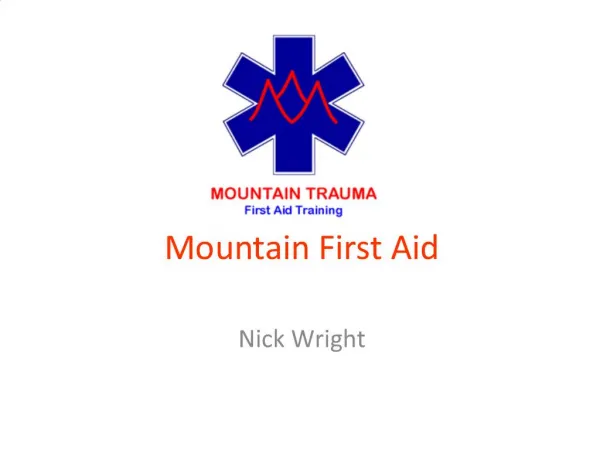 Mountain First Aid