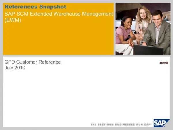 References Snapshot SAP SCM Extended Warehouse Management EWM