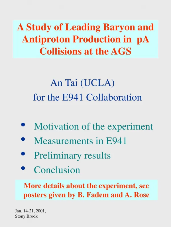 A Study of Leading Baryon and Antiproton Production in pA Collisions at the AGS