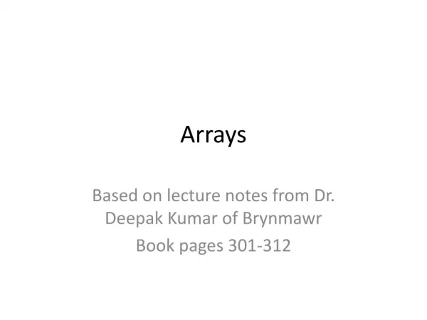 Arrays