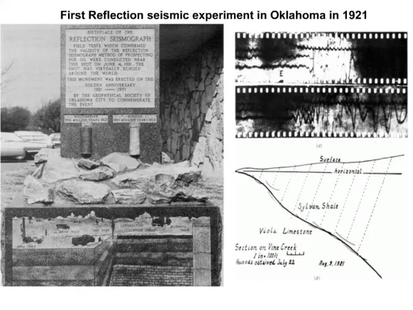 First Reflection seismic experiment in Oklahoma in 1921